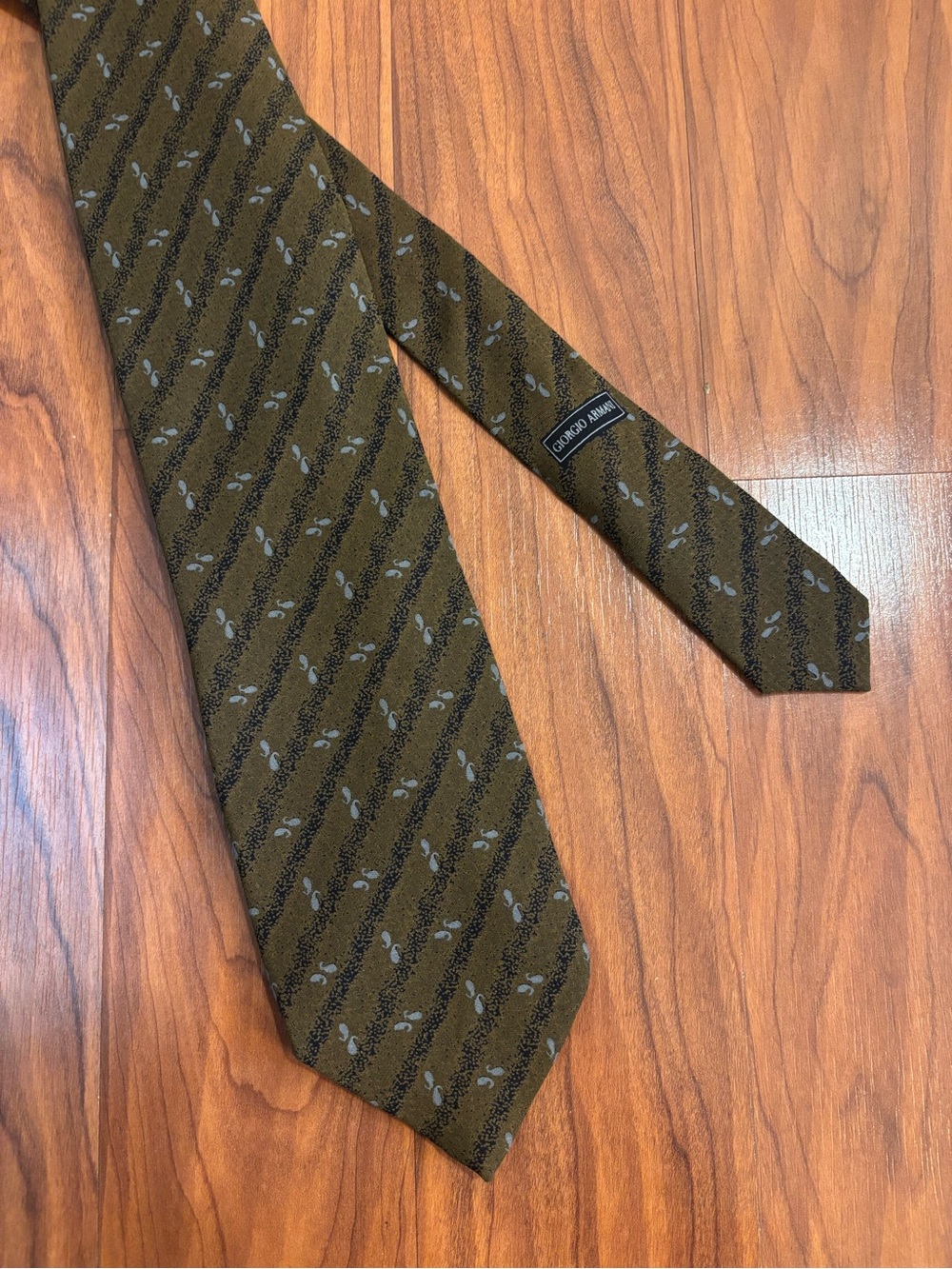 Vintage Giorgio Armani Cravatte Brown Silk Tie